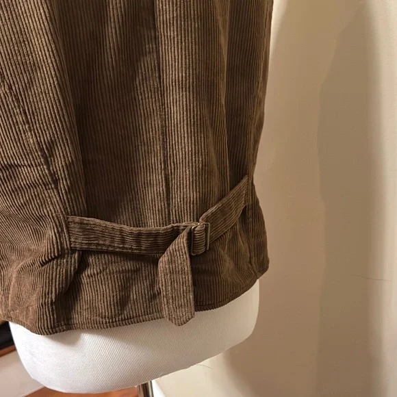 Tommy Hilfiger Men's Brown Corduroy Vest Size M pre-owned. - Picture 3 of 5